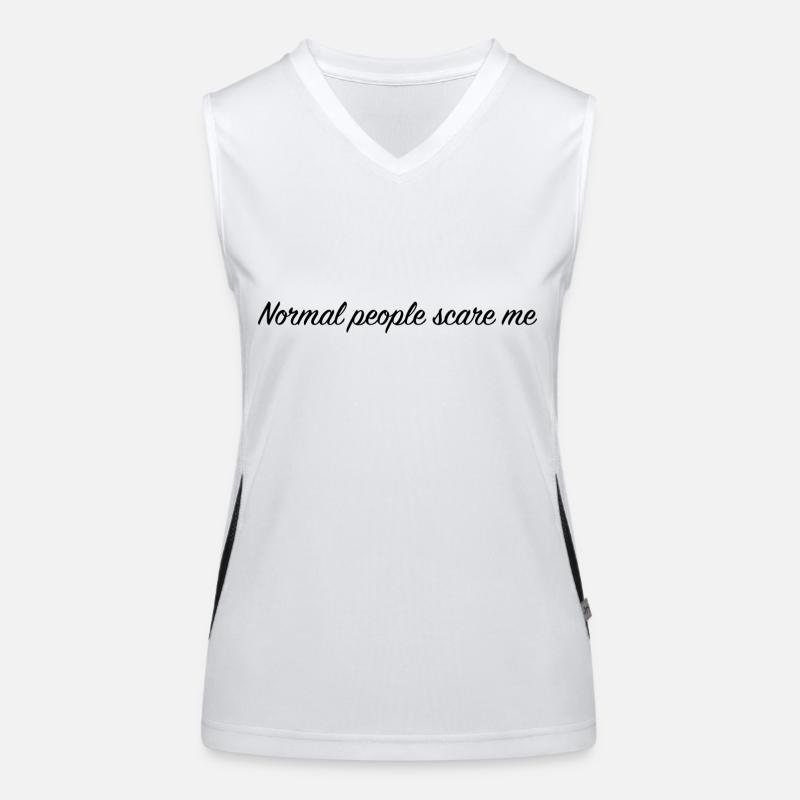 Normale Menschen machen mir Angst Funktionelles Kontrast-Tank Top für Frauen