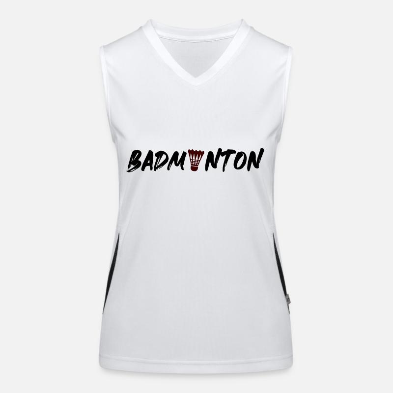 symbole de badminton Débardeur respirant contrasté Femme