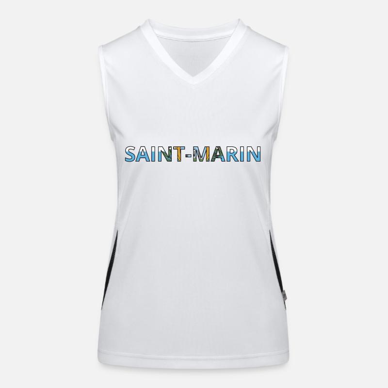 Drapeau Saint-Marin Débardeur respirant contrasté Femme
