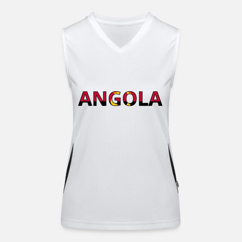 Drapeau Angola Débardeur respirant contrasté Femme