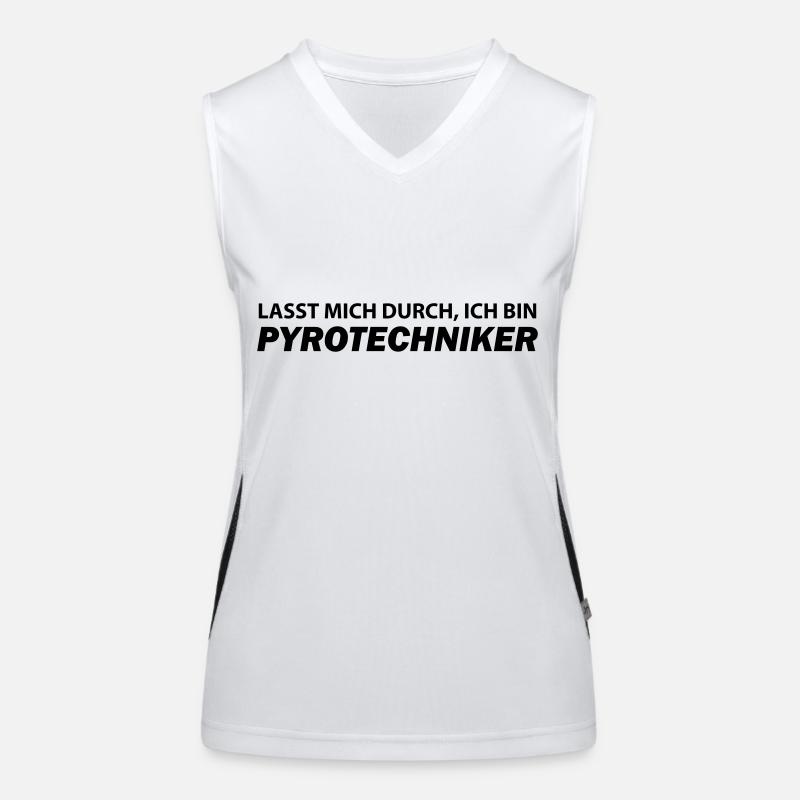 lasst mich durch ich bin pyrotechniker Funktionelles Kontrast-Tank Top für Frauen