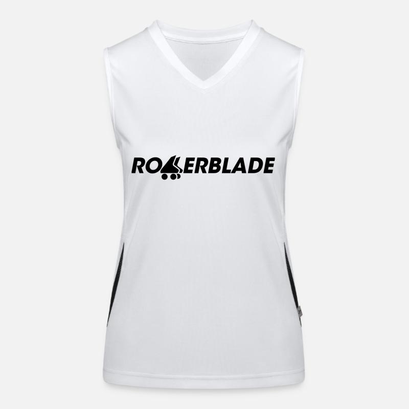 rollerblade logo black Women's Functional Contrast Tank Top