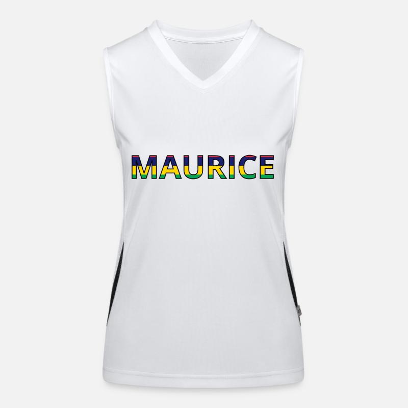 Drapeau Maurice Débardeur respirant contrasté Femme