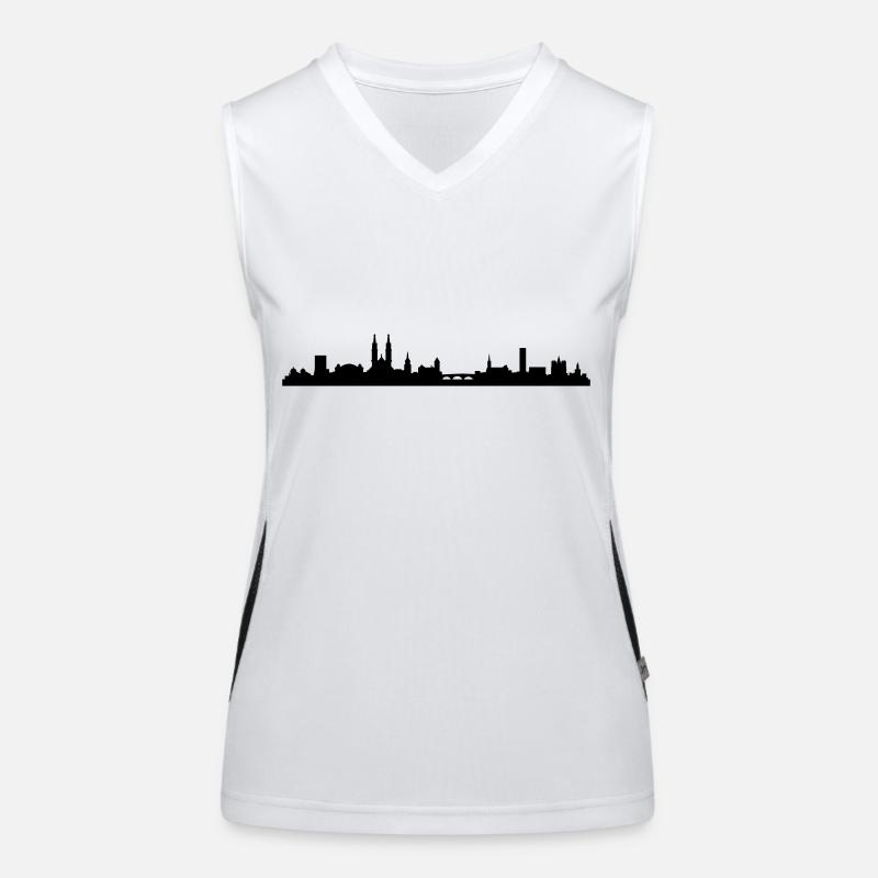 Skyline Basel Funktionelles Kontrast-Tank Top für Frauen