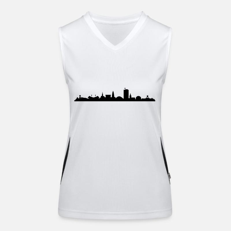 Skyline Bochum Funktionelles Kontrast-Tank Top für Frauen