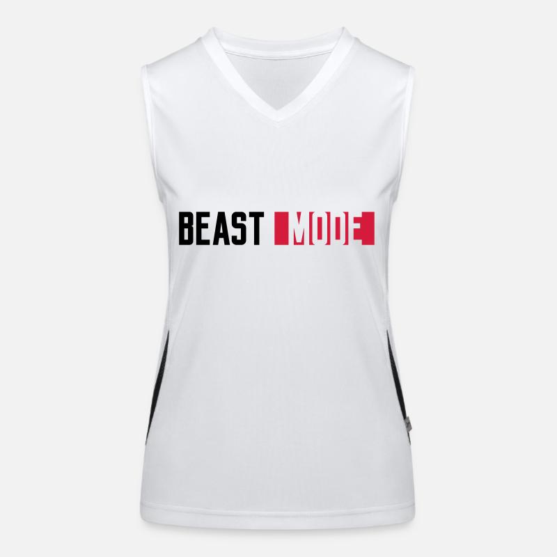 logo monster mode on schalter beast button switch Funktionelles Kontrast-Tank Top für Frauen
