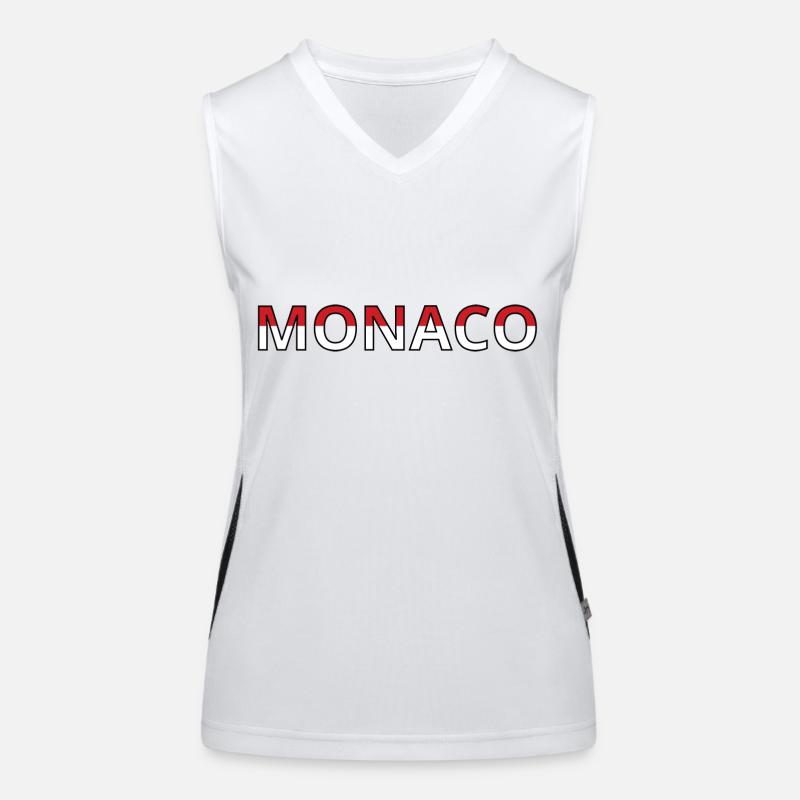 Drapeau monaco Débardeur respirant contrasté Femme