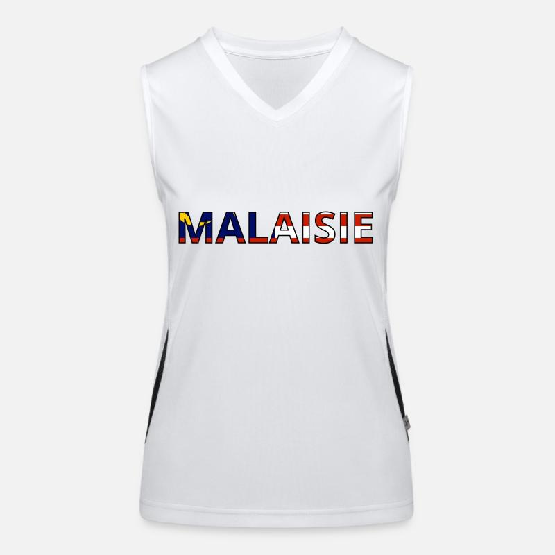 Drapeau Malaisie Débardeur respirant contrasté Femme