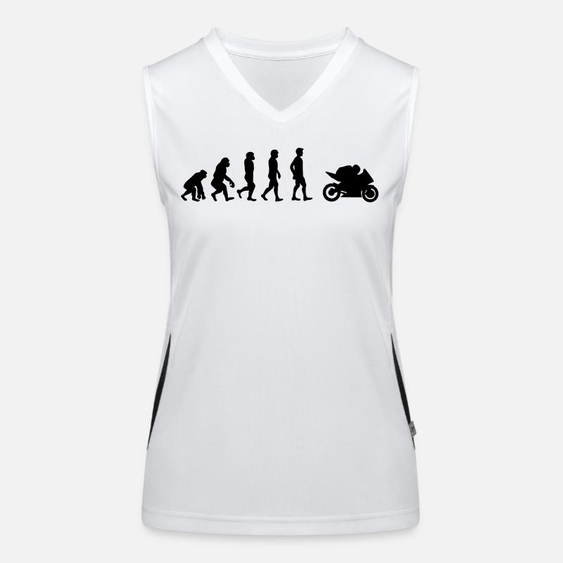 Motorrad Evolution Funktionelles Kontrast-Tank Top für Frauen