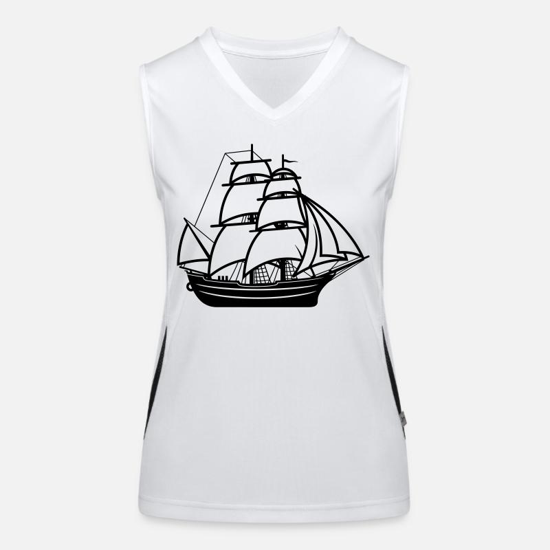 Piratenschiff Funktionelles Kontrast-Tank Top für Frauen