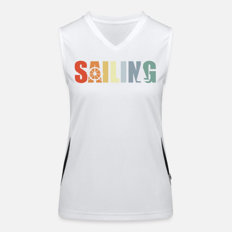 Segeln Segelboot Funktionelles Kontrast-Tank Top für Frauen