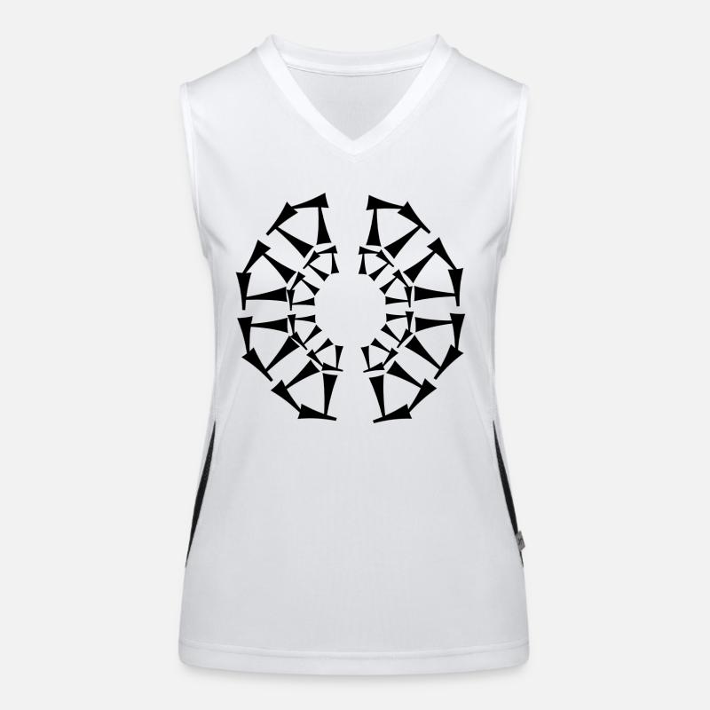 Tri-Circular design Women's Functional Contrast Tank Top