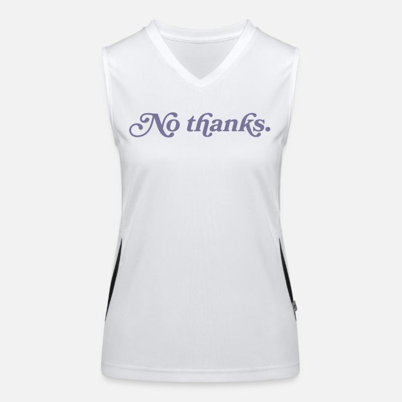 Non merci. Débardeur respirant contrasté Femme