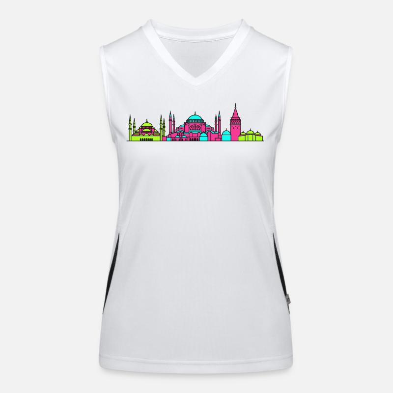 Istanbuler Stadtskyline Hagia Sophia Kunst Funktionelles Kontrast-Tank Top für Frauen
