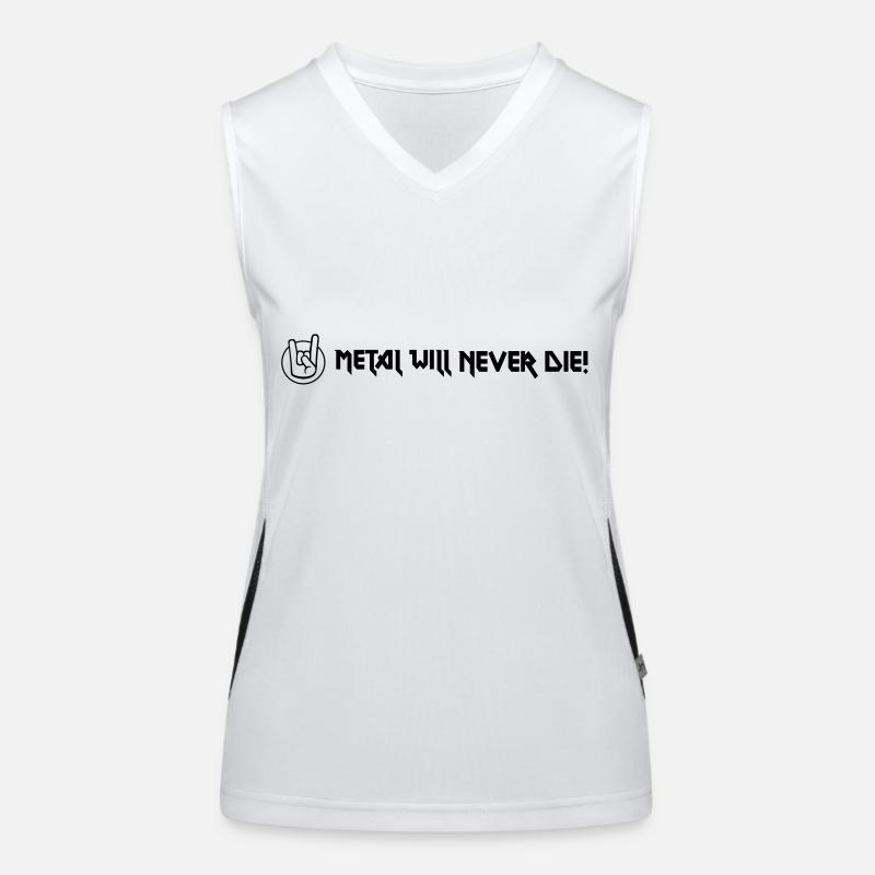 Metal will never die Funktionelles Kontrast-Tank Top für Frauen
