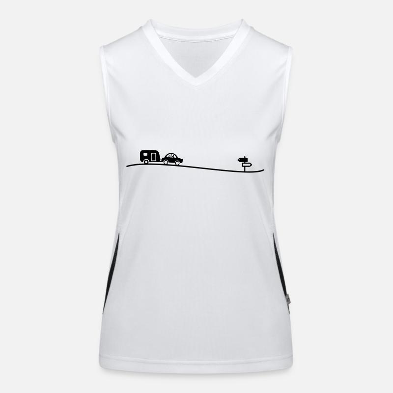 Auto Camping Funktionelles Kontrast-Tank Top für Frauen