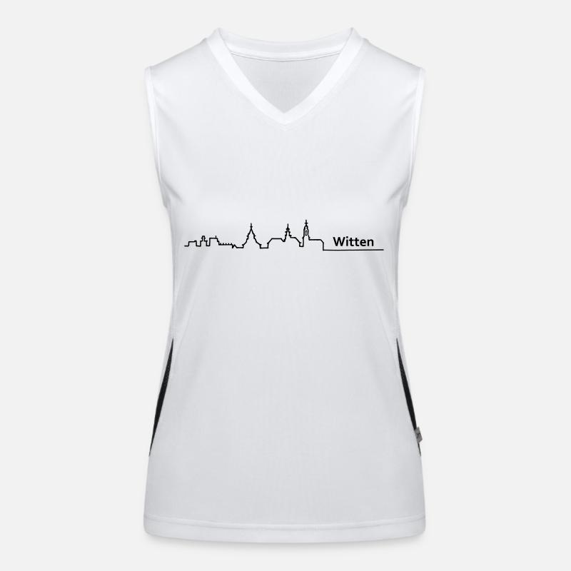 witten skyline Funktionelles Kontrast-Tank Top für Frauen