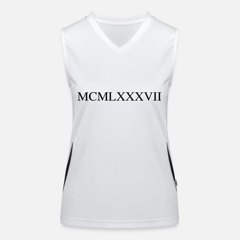 1987 Funktionelles Kontrast-Tank Top für Frauen
