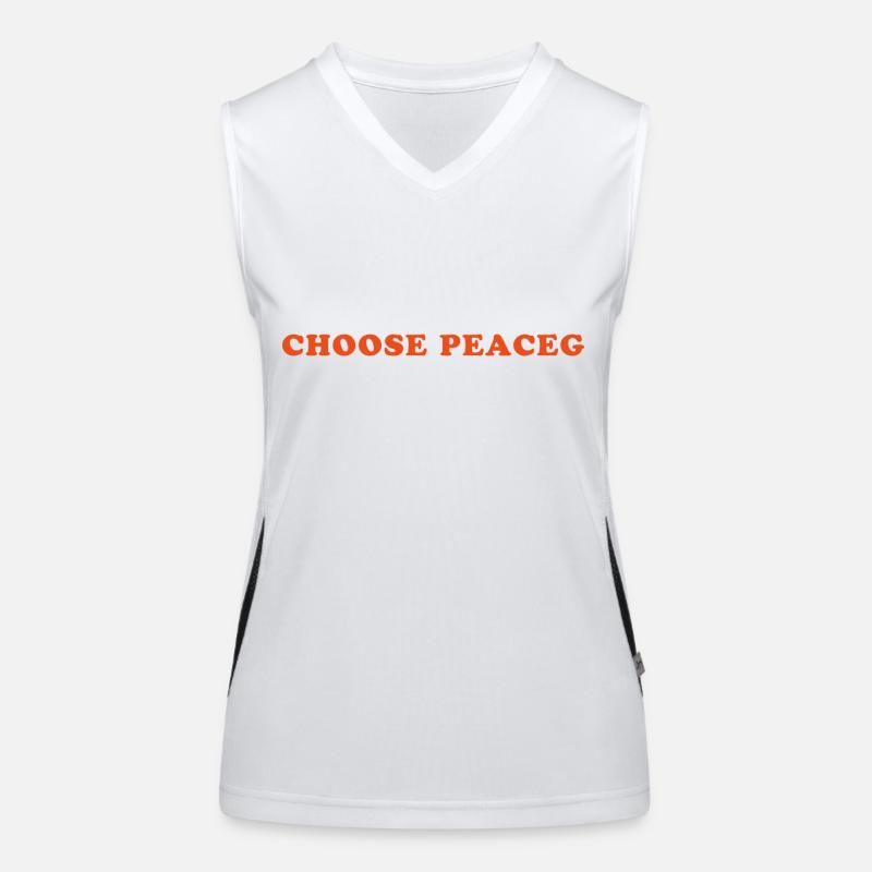 Choose peace - Wähle den Frieden Women's Functional Contrast Tank Top