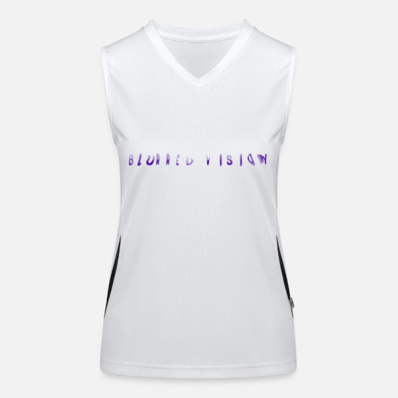 blurred vision Women's Functional Contrast Tank Top