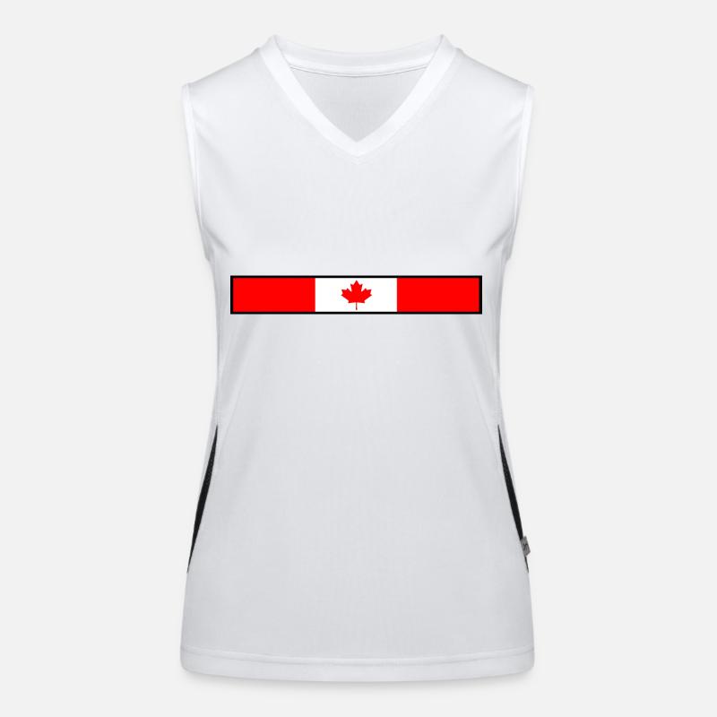 Drapeau du Canada Débardeur respirant contrasté Femme