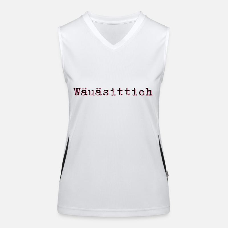 Schweizerdeutsch Wellensittich Funktionelles Kontrast-Tank Top für Frauen