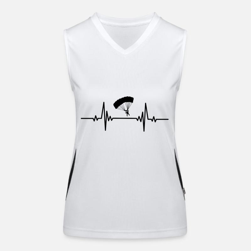 Heartbeat Free Flight Paragliding Women's Functional Contrast Tank Top
