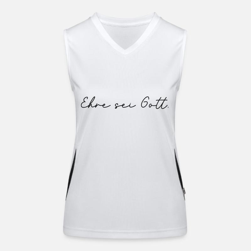 Ehre sei Gott Funktionelles Kontrast-Tank Top für Frauen