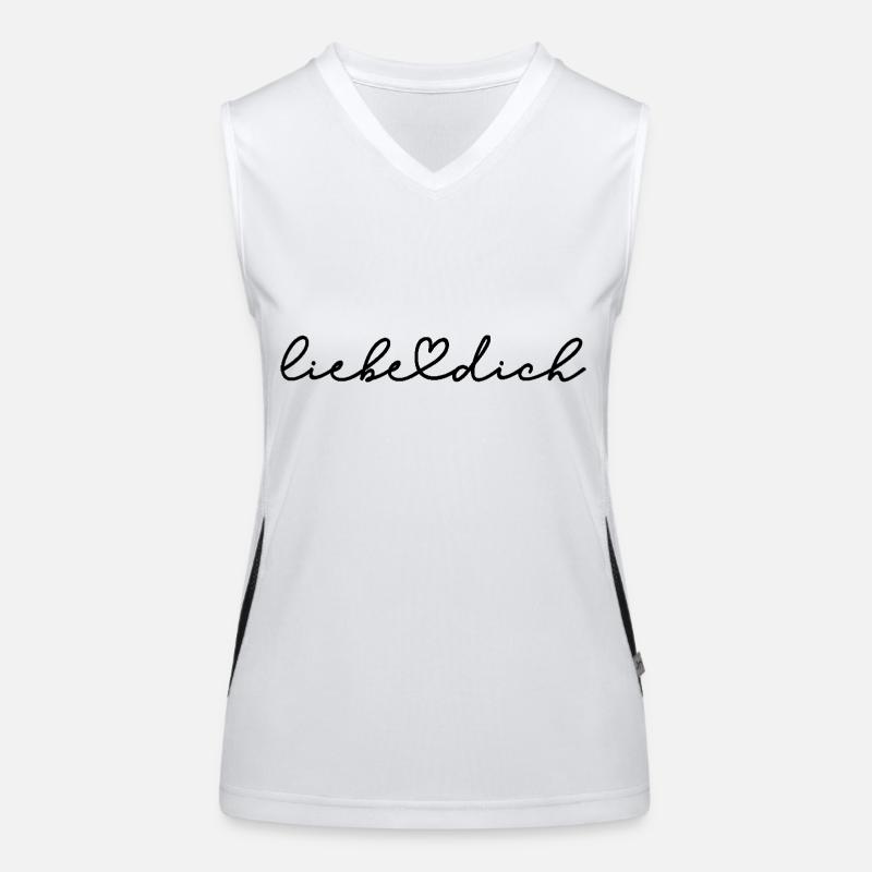 Liebe dich Funktionelles Kontrast-Tank Top für Frauen