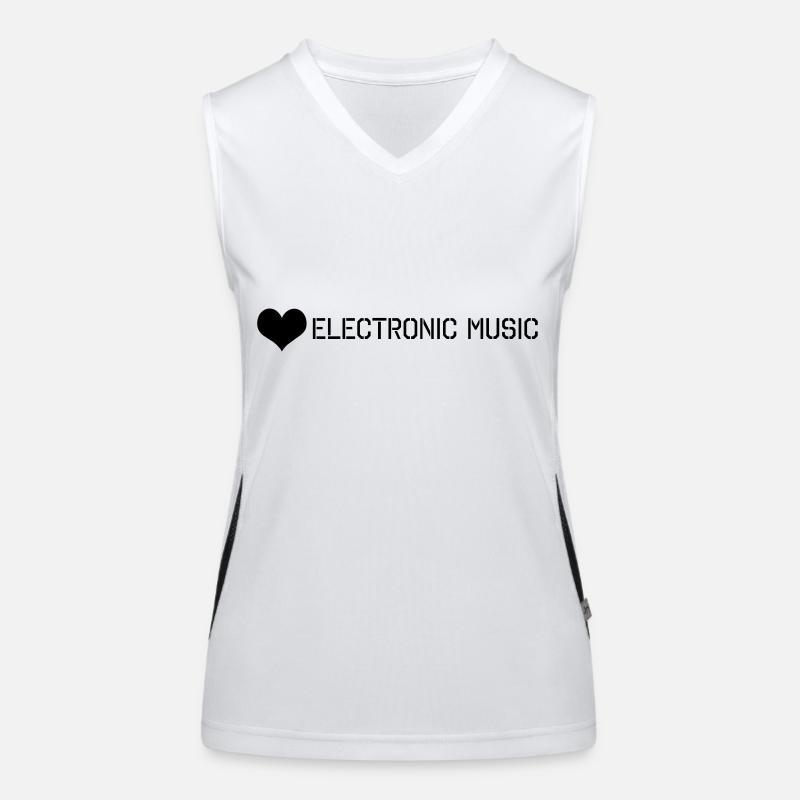 Love e Music Funktionelles Kontrast-Tank Top für Frauen