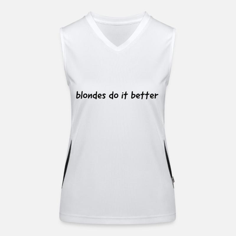 blondes do it better Funktionelles Kontrast-Tank Top für Frauen