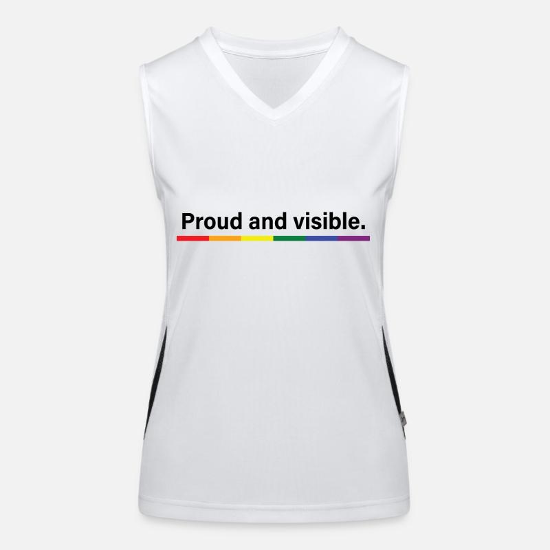 Fier et visible Débardeur respirant contrasté Femme