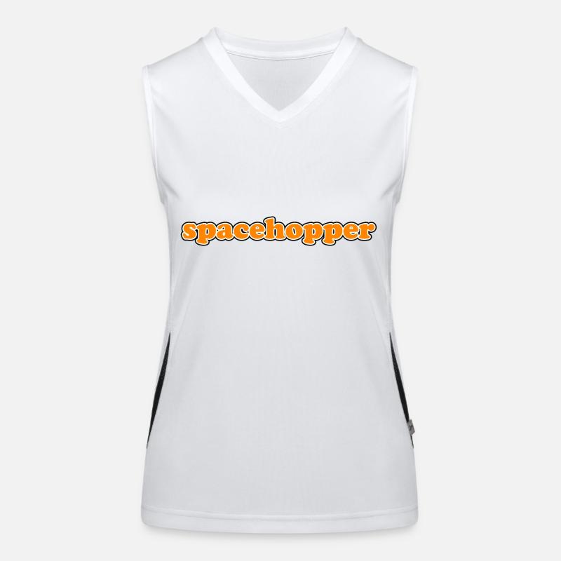 Spacehopper -1970s Retro Women's Functional Contrast Tank Top