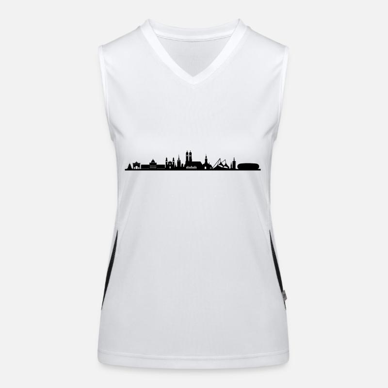 Skyline - München Funktionelles Kontrast-Tank Top für Frauen