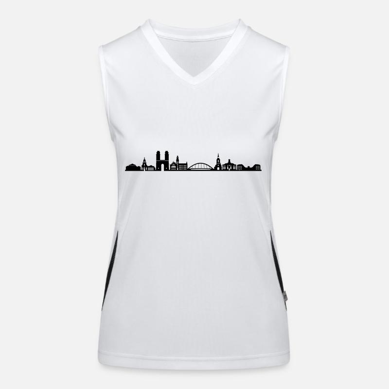 Skyline - Saarbrücken Funktionelles Kontrast-Tank Top für Frauen