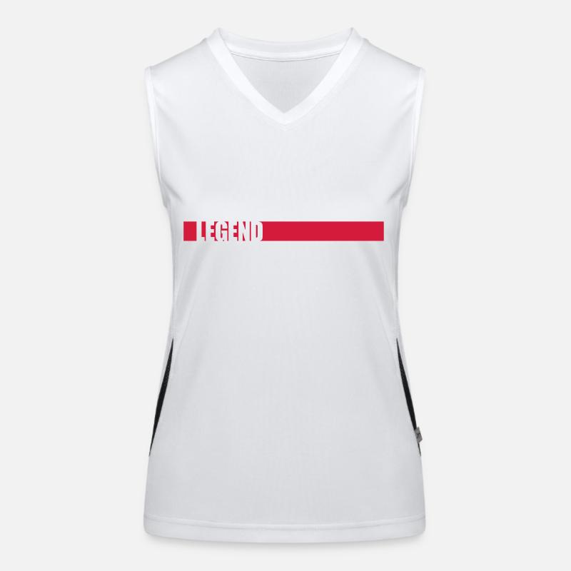 Legend red bar Women's Functional Contrast Tank Top