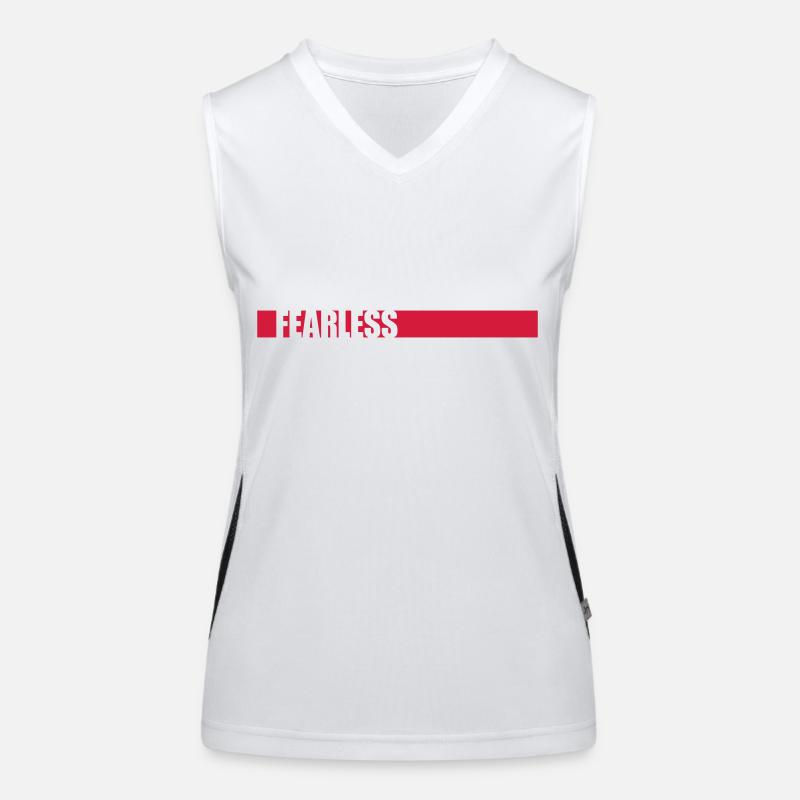 fearless Text Zitat Design Funktionelles Kontrast-Tank Top für Frauen