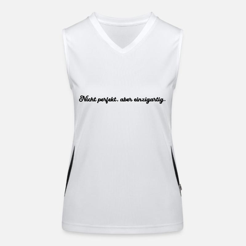 Nicht perfekt aber einzigartig Funktionelles Kontrast-Tank Top für Frauen