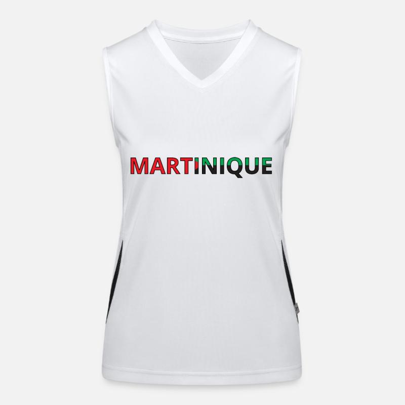 Drapeau Martinique Débardeur respirant contrasté Femme