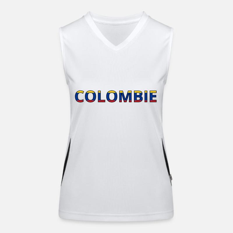 Drapeau Colombie Débardeur respirant contrasté Femme