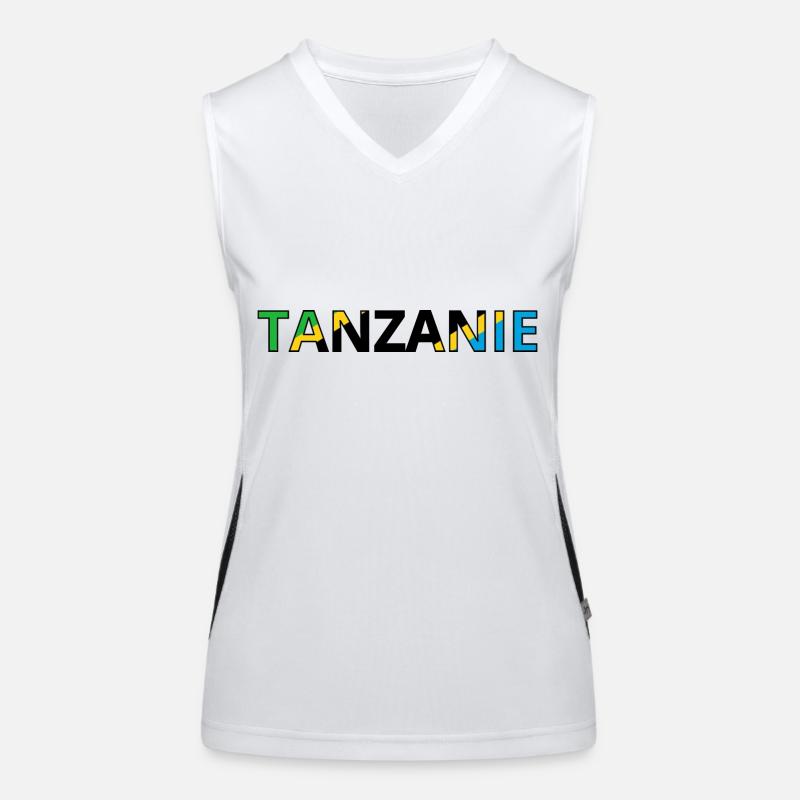 Drapeau Tanzanie Débardeur respirant contrasté Femme