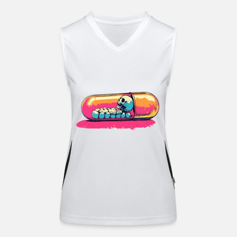 Skeletal capsule Women's Functional Contrast Tank Top