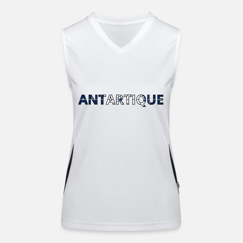 Drapeau Antarctique Débardeur respirant contrasté Femme