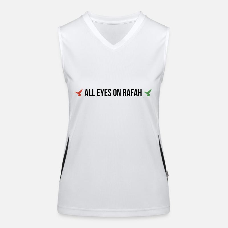 ALL EYES ON RAFAH Funktionelles Kontrast-Tank Top für Frauen