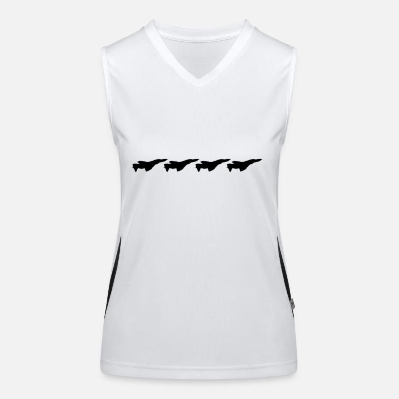F4 Phantom II schwarz Funktionelles Kontrast-Tank Top für Frauen
