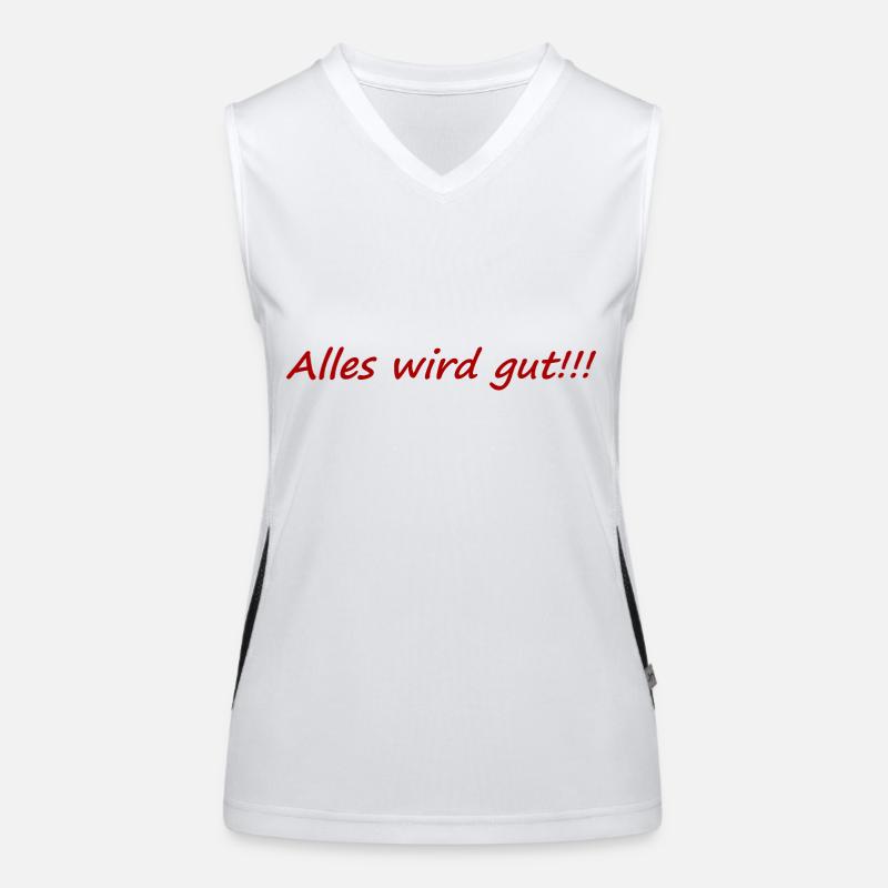 Everything will be good,positive,cheerful,good mood, Women's Functional Contrast Tank Top
