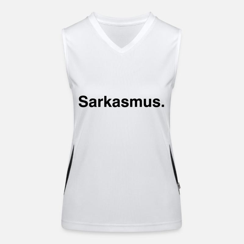 Sarkasmus - Sarcasm Funktionelles Kontrast-Tank Top für Frauen