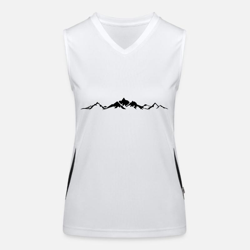 Landschaft - Berge Funktionelles Kontrast-Tank Top für Frauen