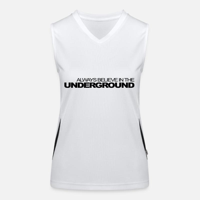 Techno glaubt immer an das Underground-Geschenk Funktionelles Kontrast-Tank Top für Frauen