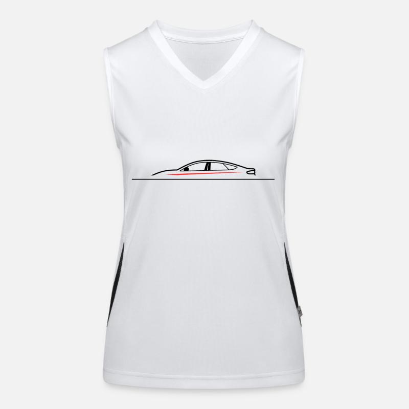 Car Silouhette Women's Functional Contrast Tank Top